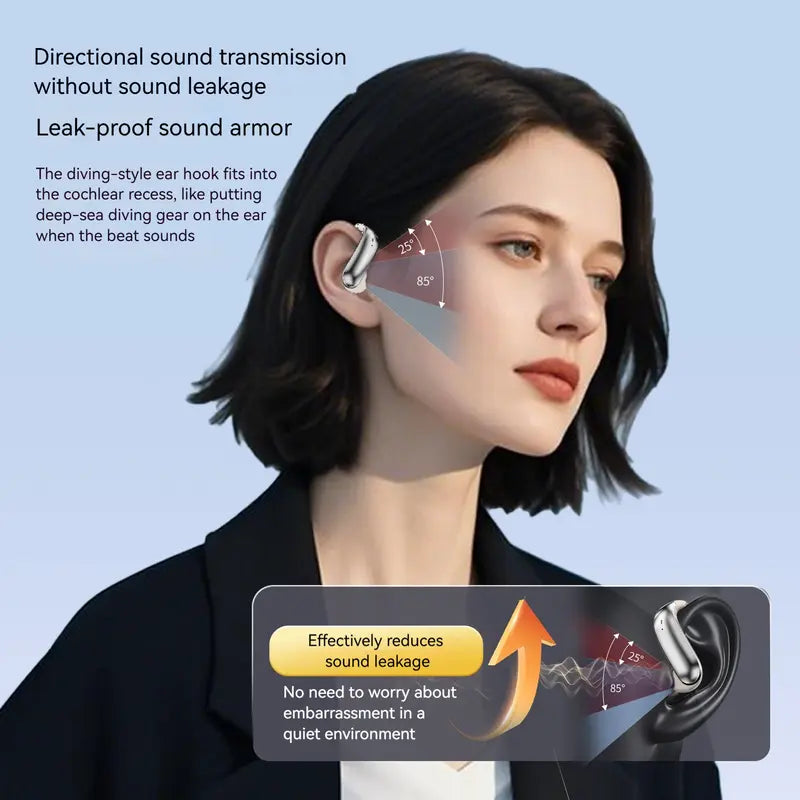 Monster Airstar C01 Wireless Bluetooth Headset, Ultra-Light Hanging Earphones with Hi-Fi Stereo Sound, Bluetooth 6.0, Long Battery Life for Music & Calls