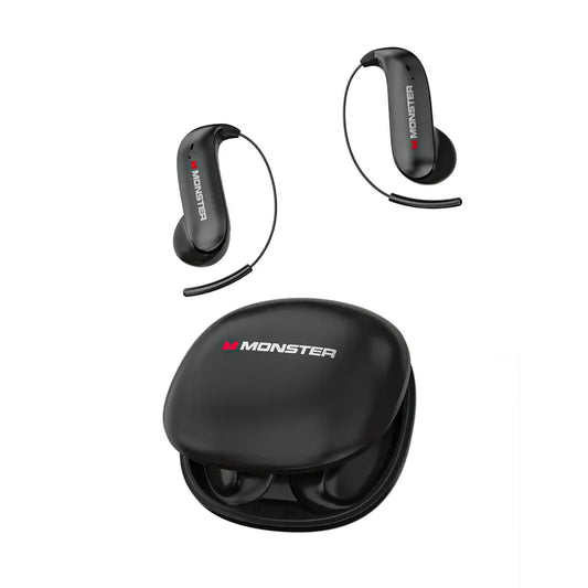 Monster Airstar C01 Wireless Bluetooth Headset, Ultra-Light Hanging Earphones with Hi-Fi Stereo Sound, Bluetooth 6.0, Long Battery Life for Music & Calls
