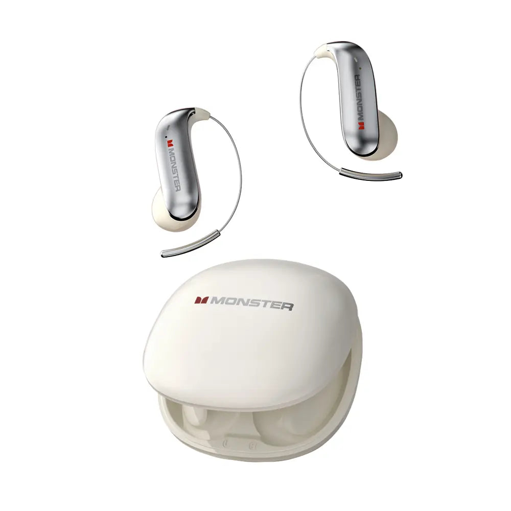 Monster Airstar C01 Wireless Bluetooth Headset, Ultra-Light Hanging Earphones with Hi-Fi Stereo Sound, Bluetooth 6.0, Long Battery Life for Music & Calls