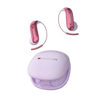 Monster Airstar C01 Wireless Bluetooth Headset, Ultra-Light Hanging Earphones with Hi-Fi Stereo Sound, Bluetooth 6.0, Long Battery Life for Music & Calls